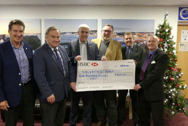 Scarborough 41 Club gives a Christmas gift to the Salvation Army