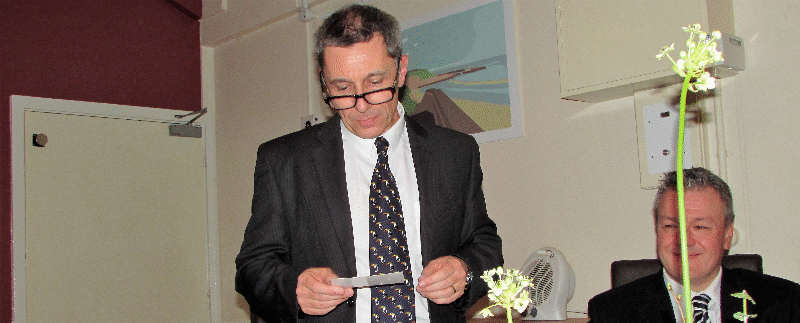 Darren trying to hide at the recent Burns night