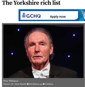 41 Club Member makes Yorkshire Rich List