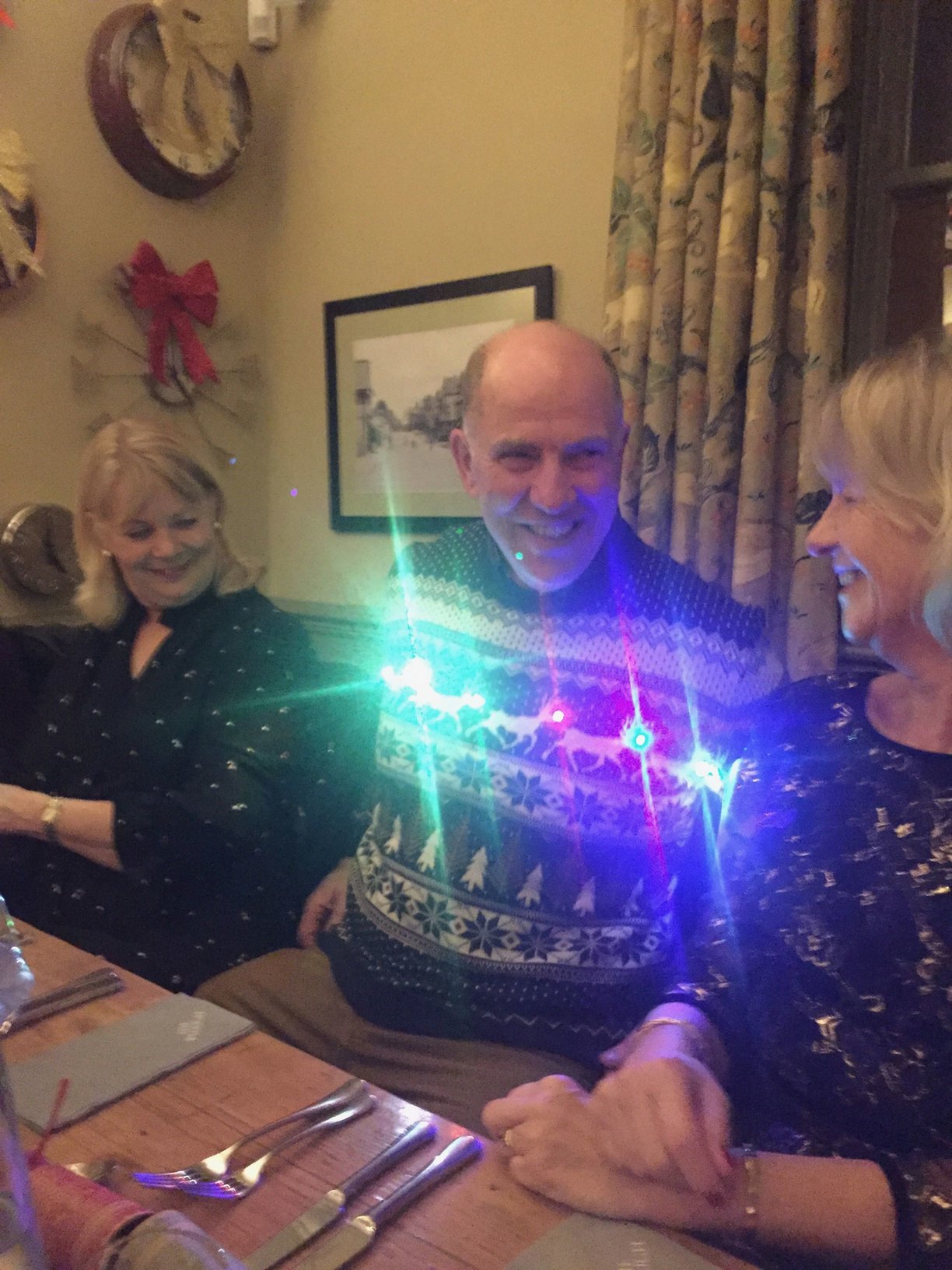 Flasher at Christmas Dinner
